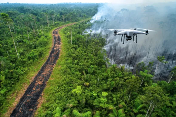 drone-monitoring-forest-fire